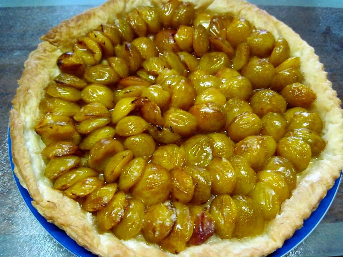 recette Tarte aux mirabelles nature.