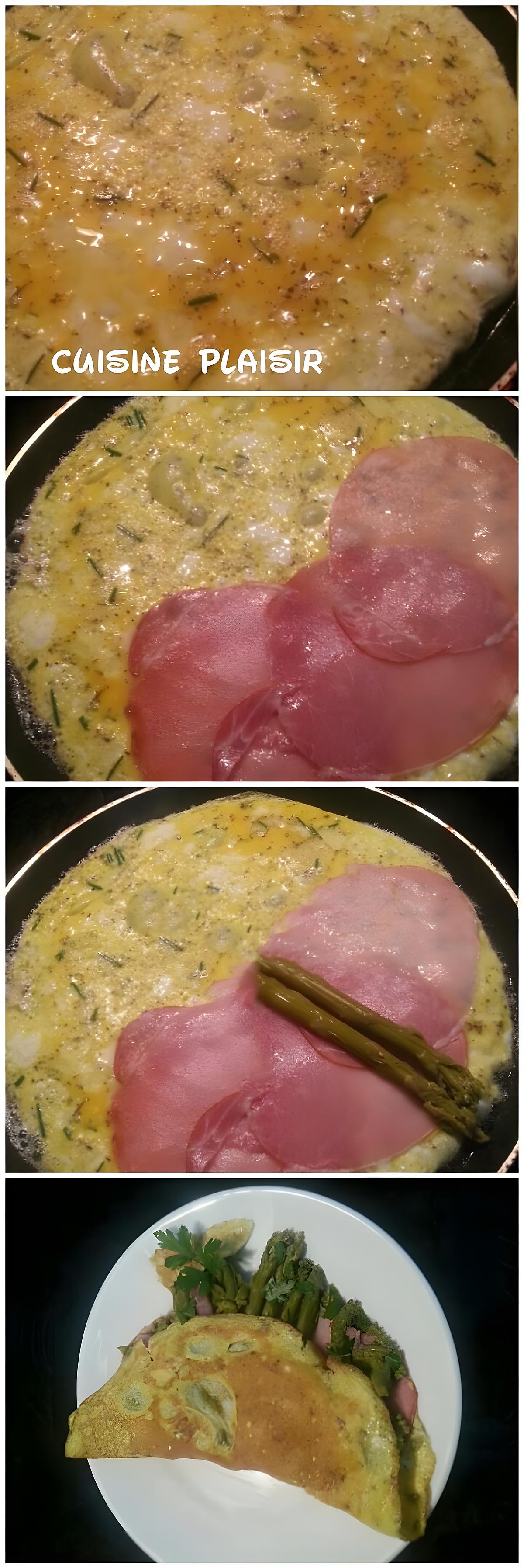 recette Omelette aux asperges vertes et au bacon