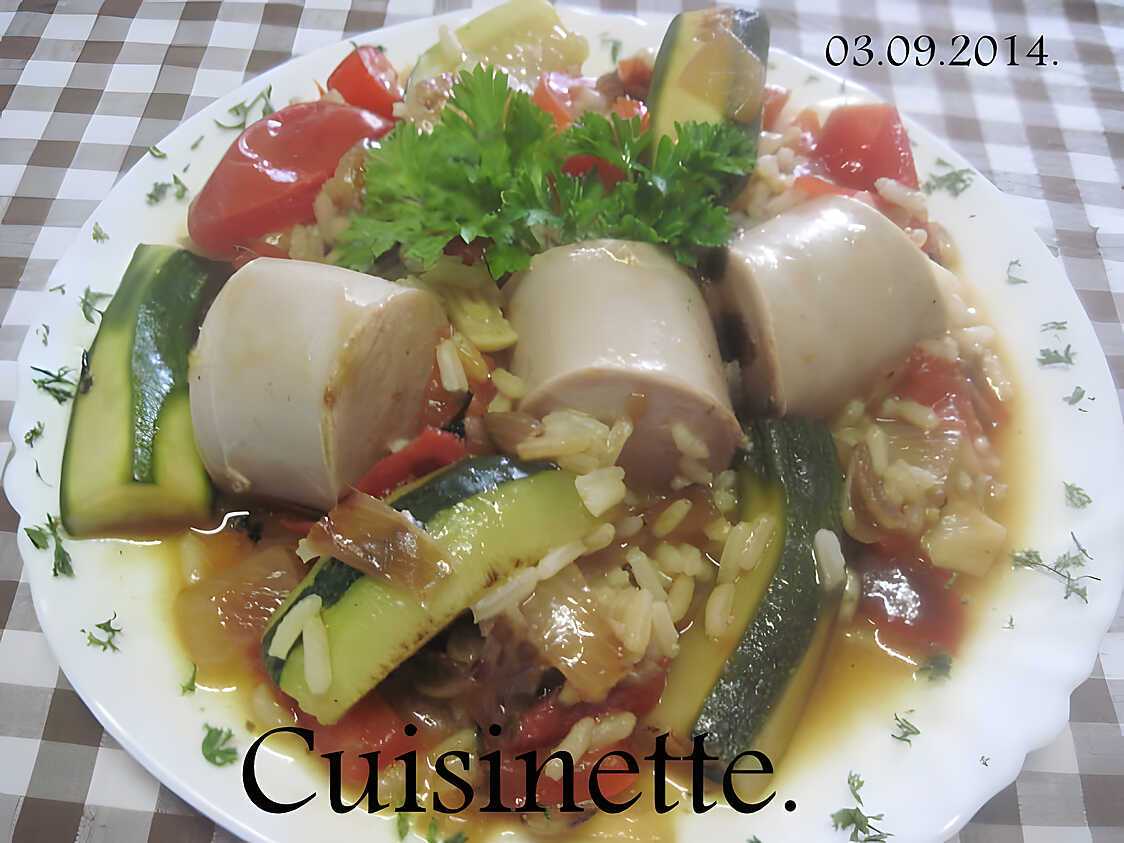 Recette de Boudin blanc aux légumes d'été. par cuisinette