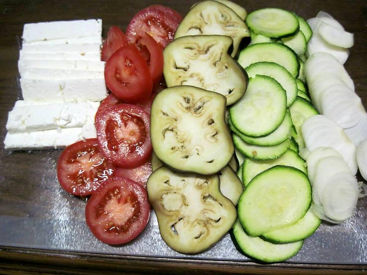 recette Tian aux légumes et feta.