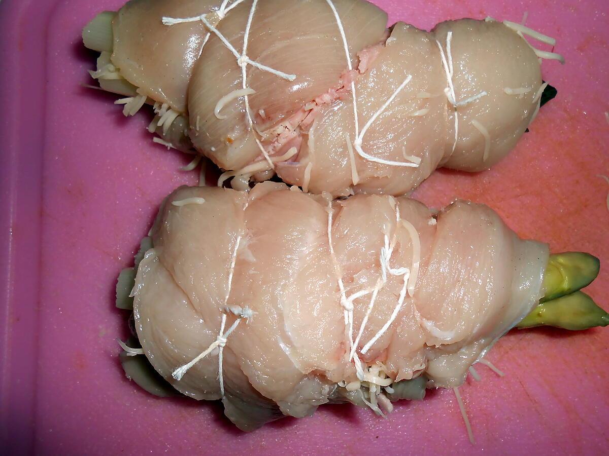 recette INVOLTINI DE POULET AUX ASPERGES FRAICHES