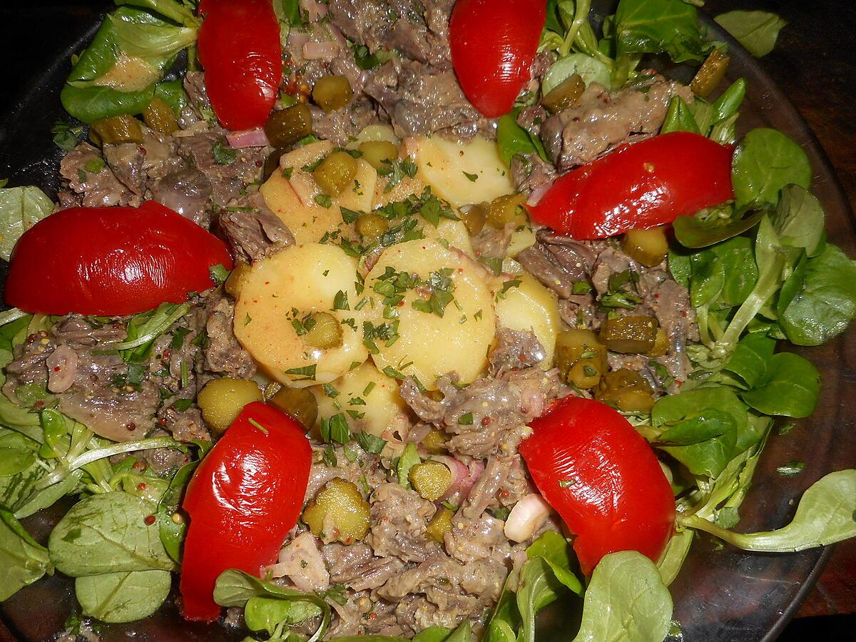 recette Salade de queue de boeuf à la charcutiére