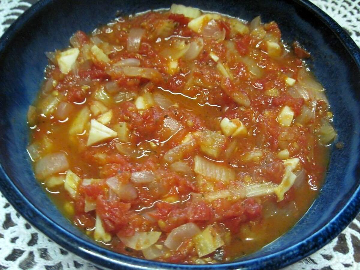 recette Sauce tomates au fenouil. micro-ondes.