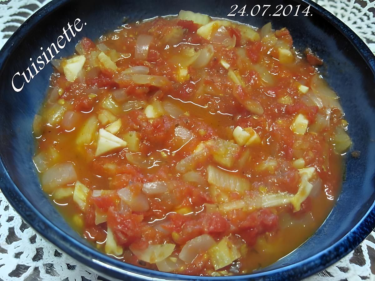 recette Sauce tomates au fenouil. micro-ondes.