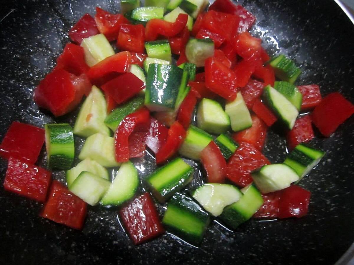 recette Boulgour au quatuor de légumes et mozzarella.