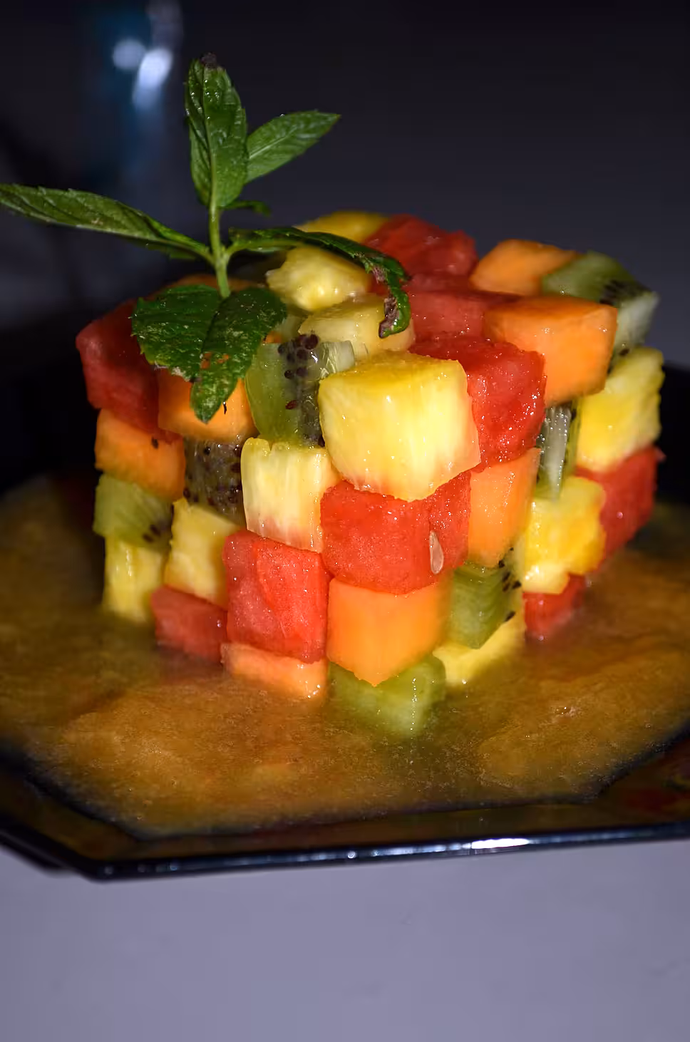 recette SALADE DE FRUITS COMME UN RUBIK CUBE
