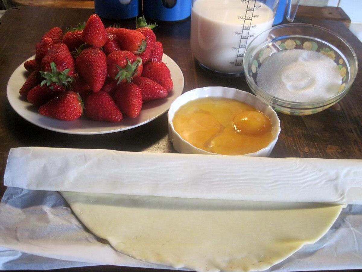 recette Tarte aux fraises crème pâtissière.