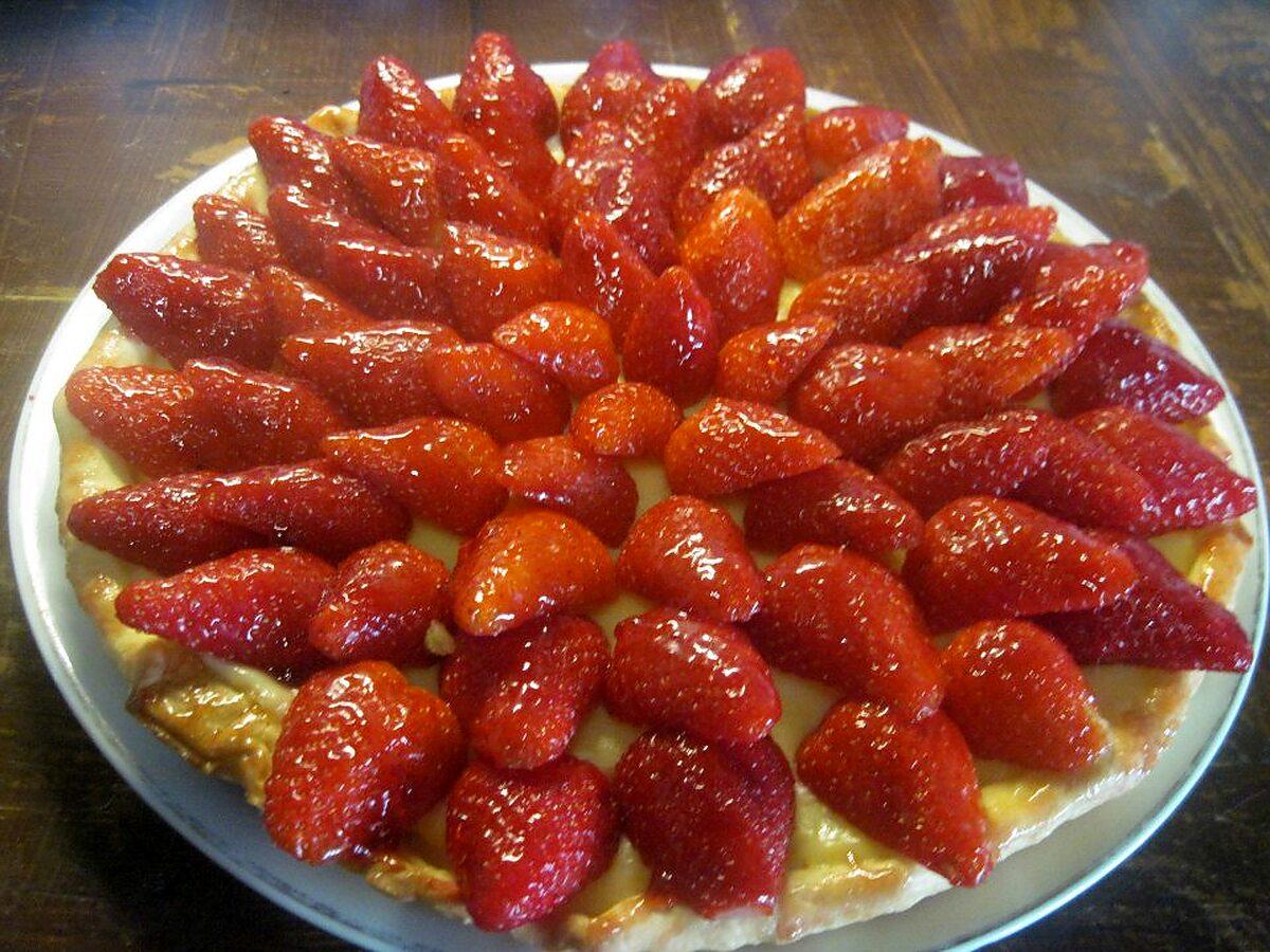 recette Tarte aux fraises crème pâtissière.