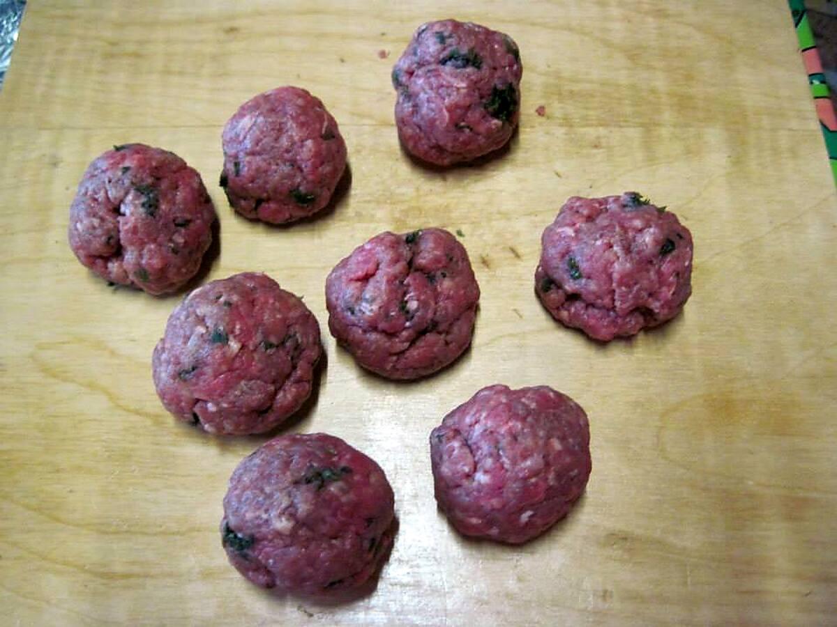 recette Boulettes de viande au trio de poivrons.