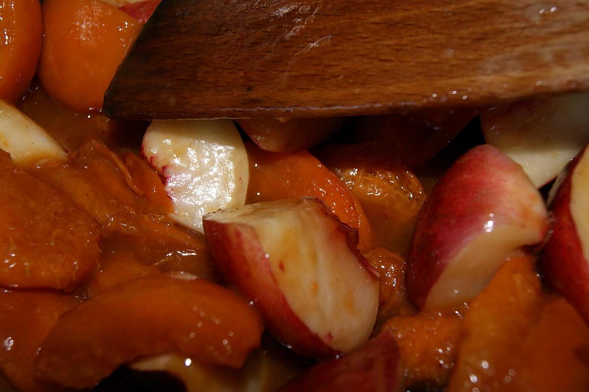 recette Compotée abricots et nectarines au Caramel et Romarin