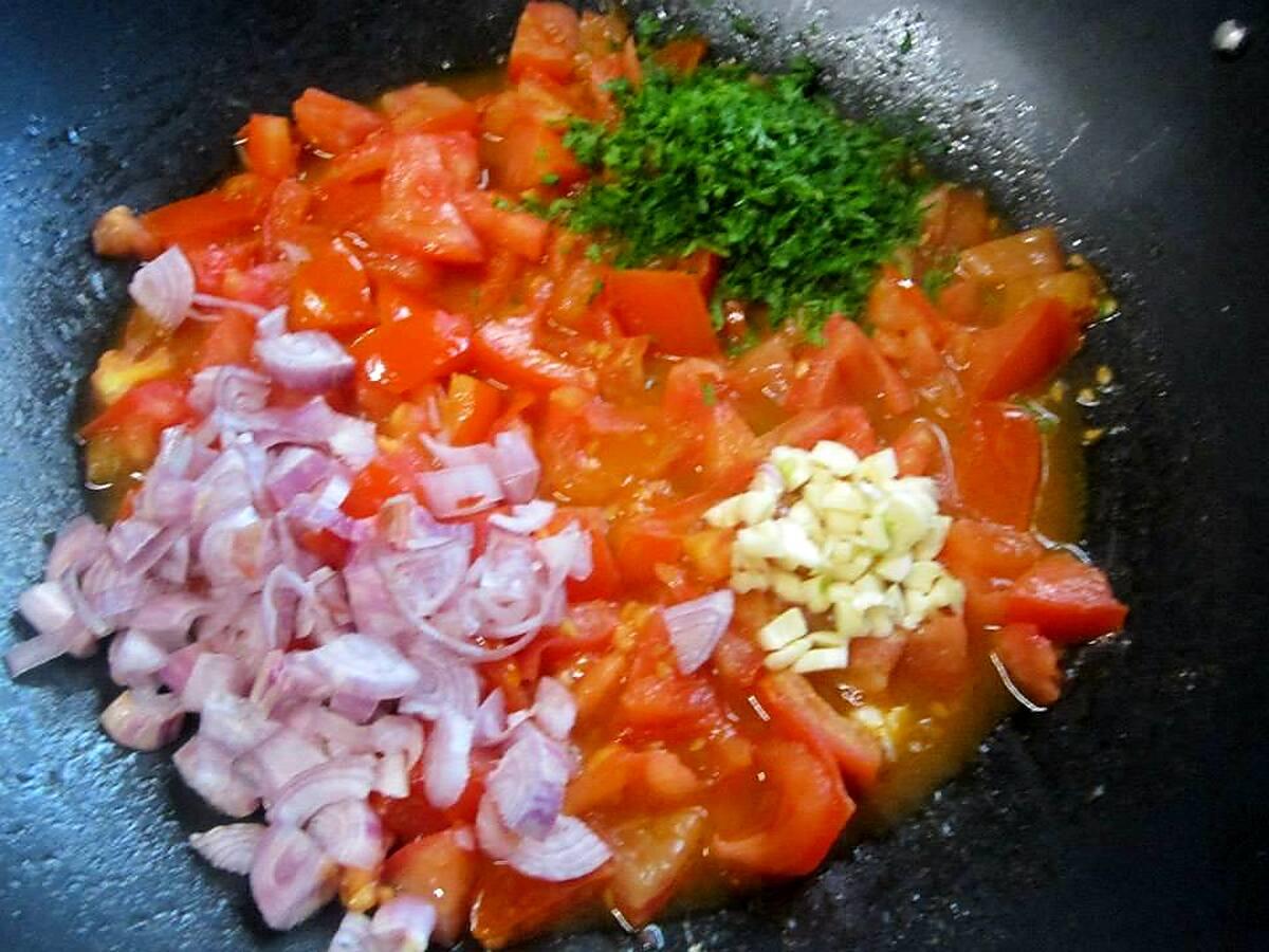 recette Thon rouge à la sauce tomates échalotes.