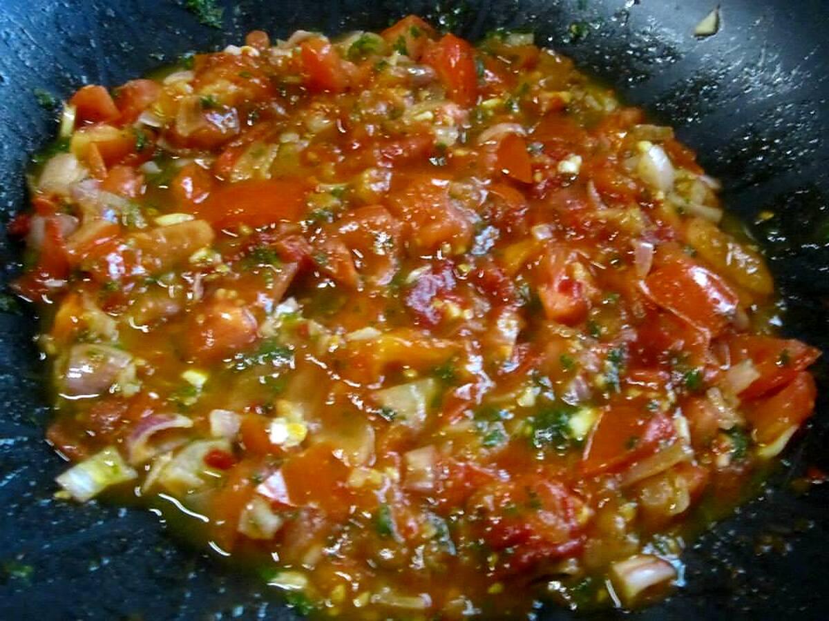 recette Thon rouge à la sauce tomates échalotes.