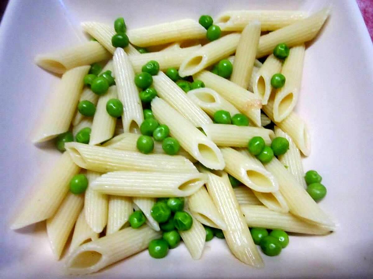 recette Pâtes penne en salade et ces légumes.