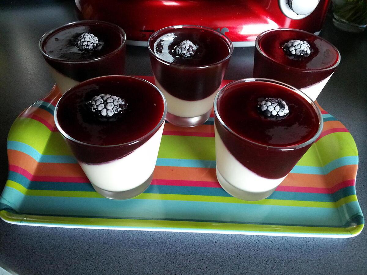 recette Panacotta à la vanille et son coulis de prunes rouges