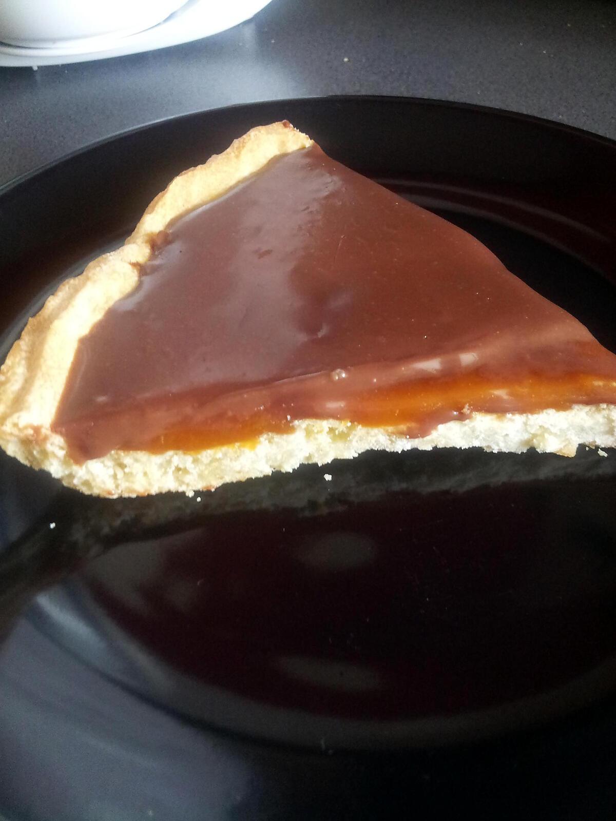 recette Tarte au chocolat caramel beurre salé