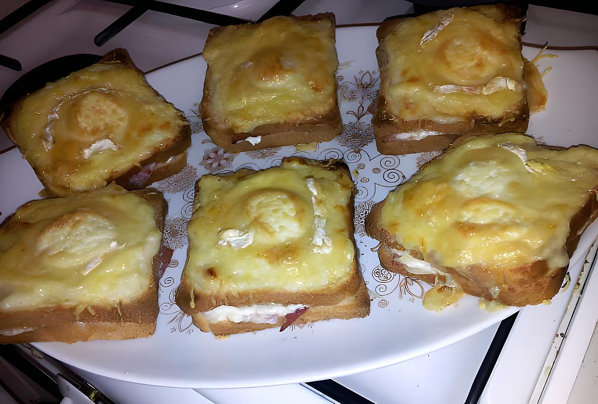 recette Les croques *Mamie* au jambon et chévre