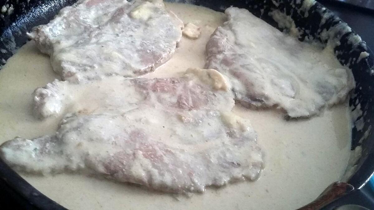 recette Côtes de porc a la crème de fromage