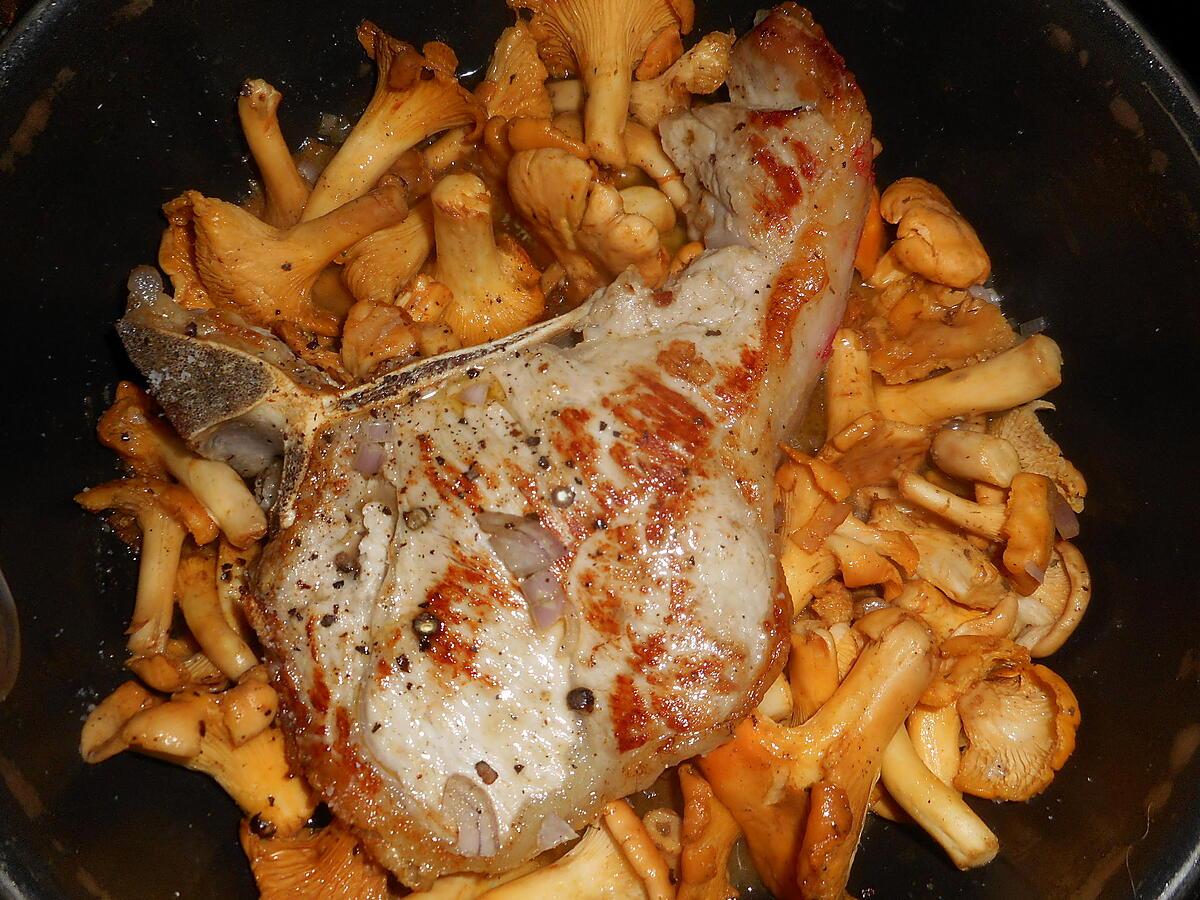 recette Cote de veau aux girolles