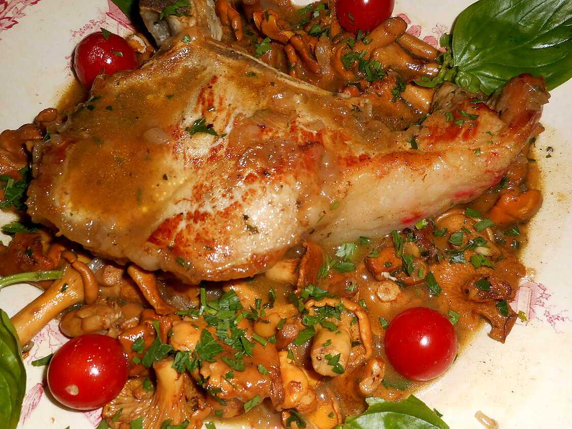 Recette de Cote de veau aux girolles