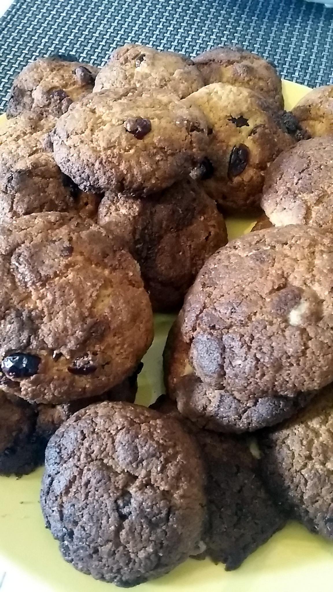 recette Cookies chocolat blanc/Cranberries