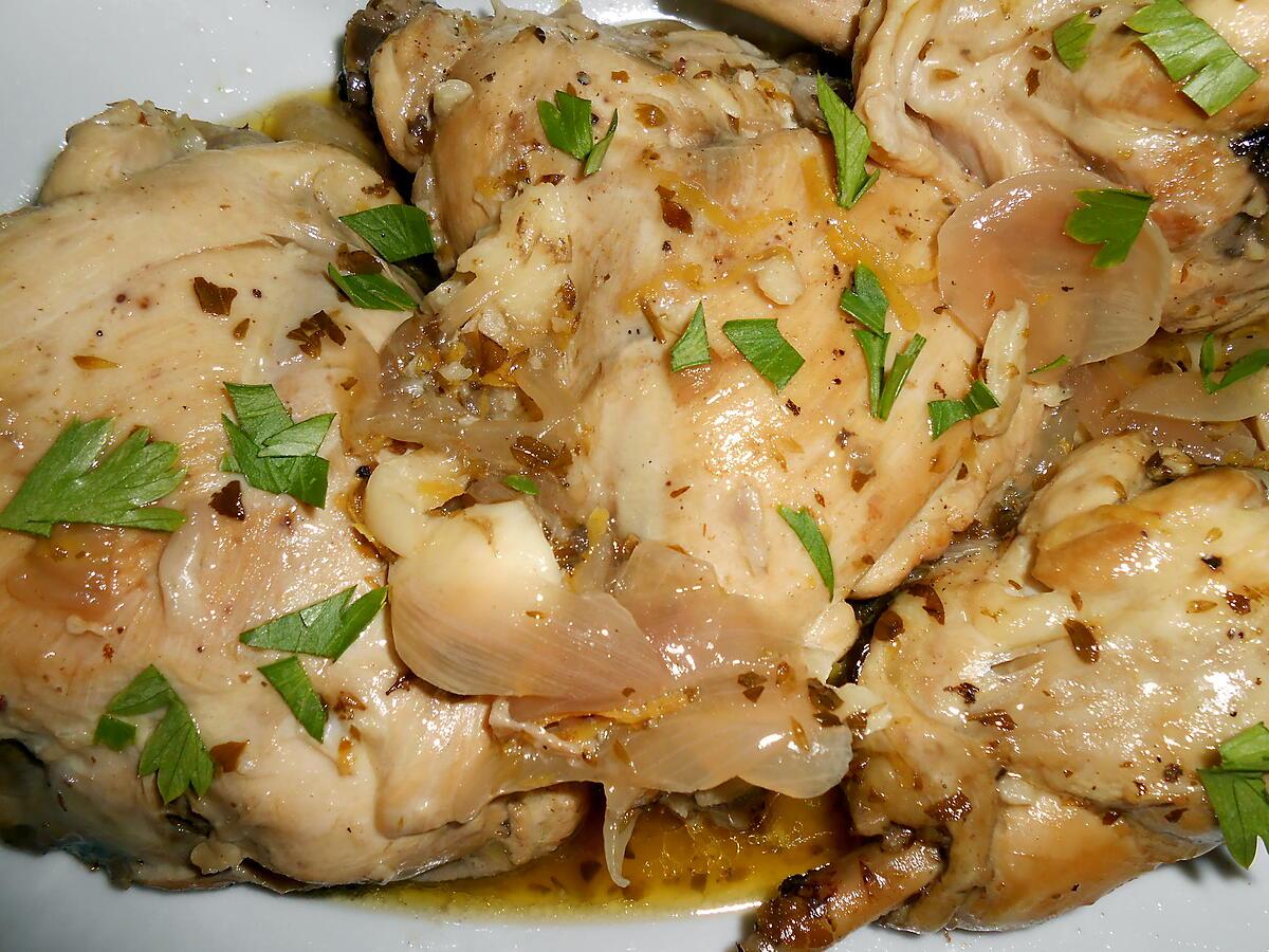 recette POULET AU CITRON ET ORIGAN SAUVAGE