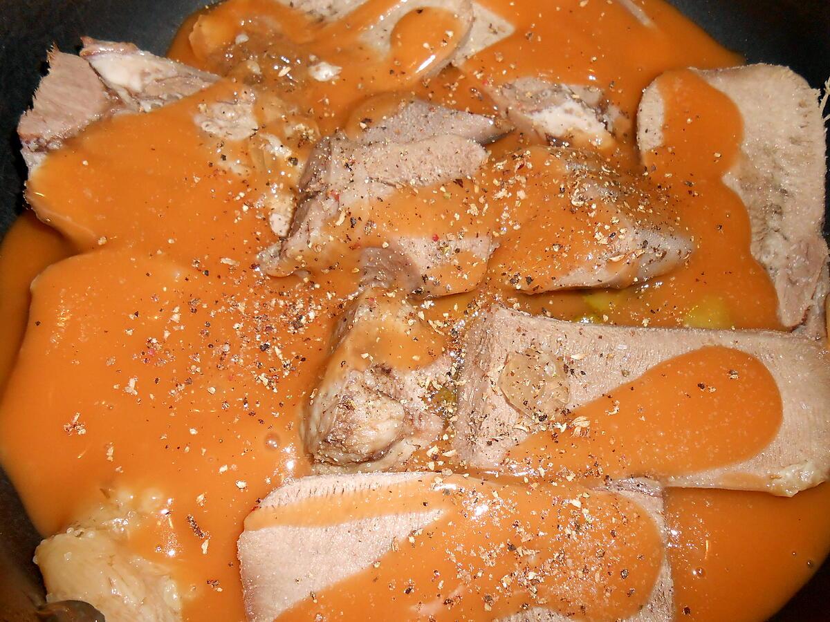 recette LANGUE DE VEAU SAUCE MADERE