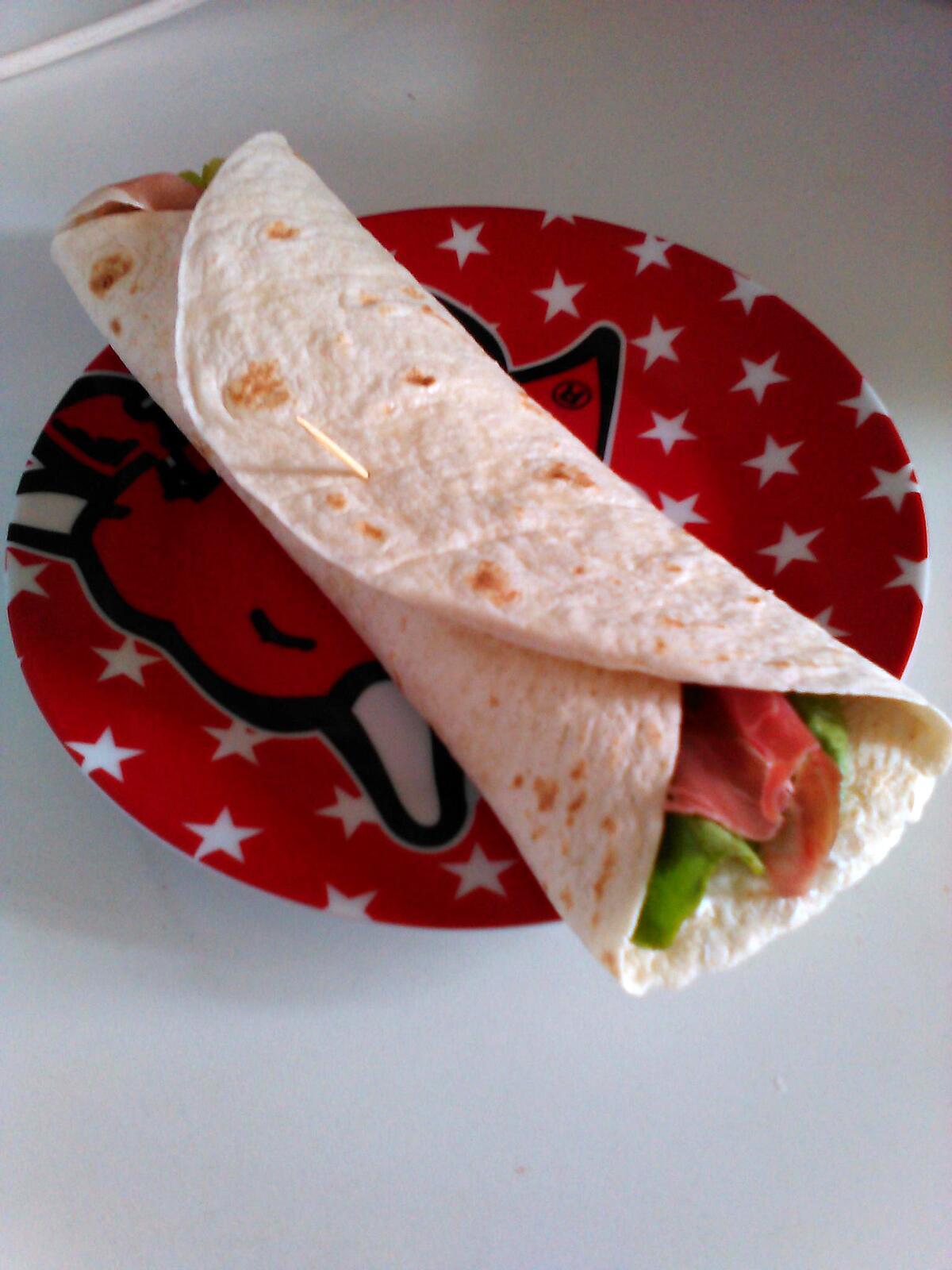 recette Wraps jambon & boursin