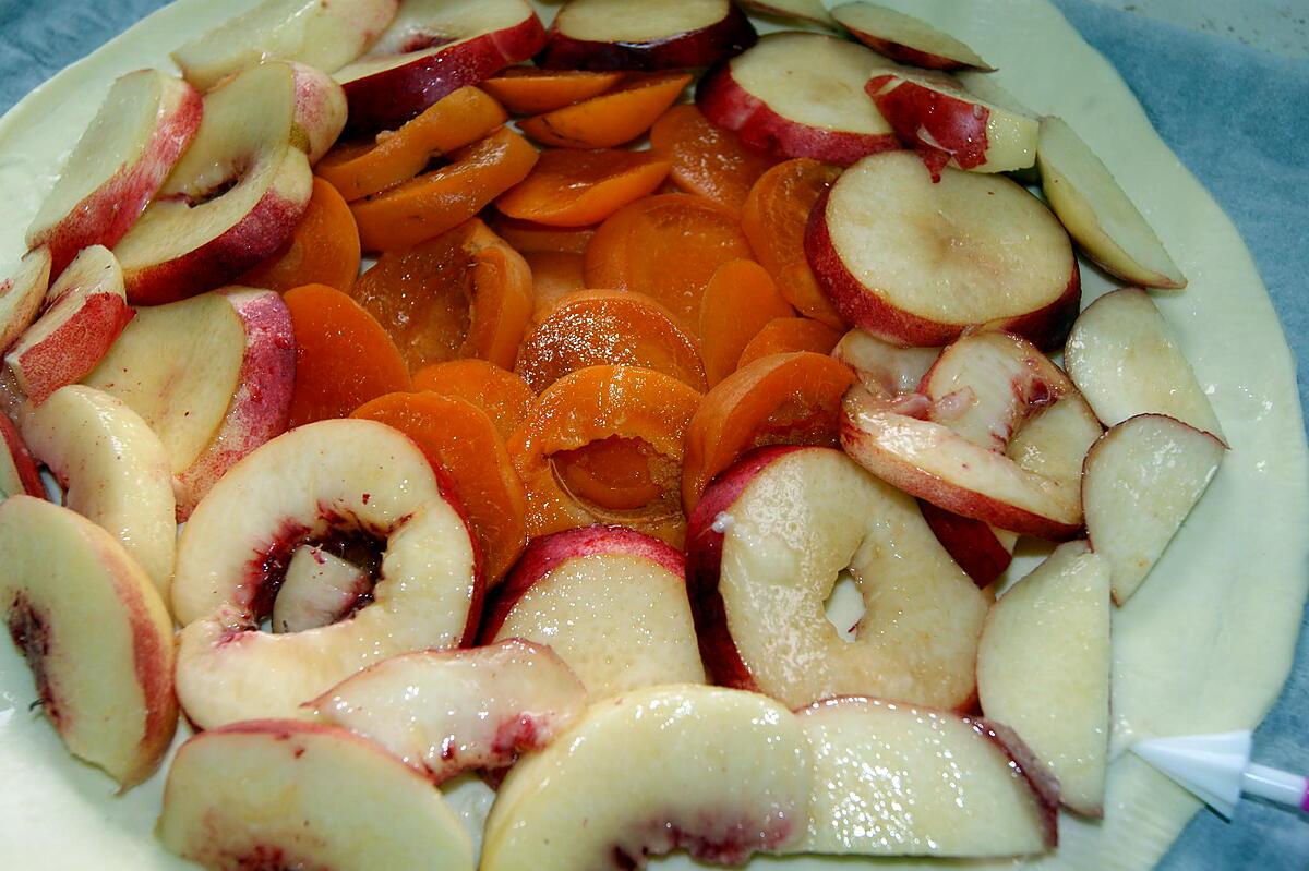 recette Tarte fine aux nectarines et aux abricots façon ch'ti
