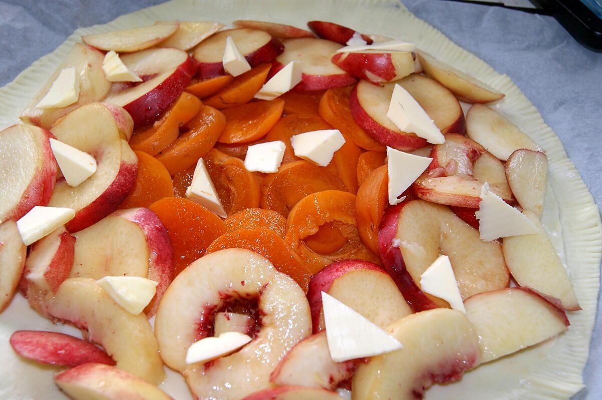 recette Tarte fine aux nectarines et aux abricots façon ch'ti