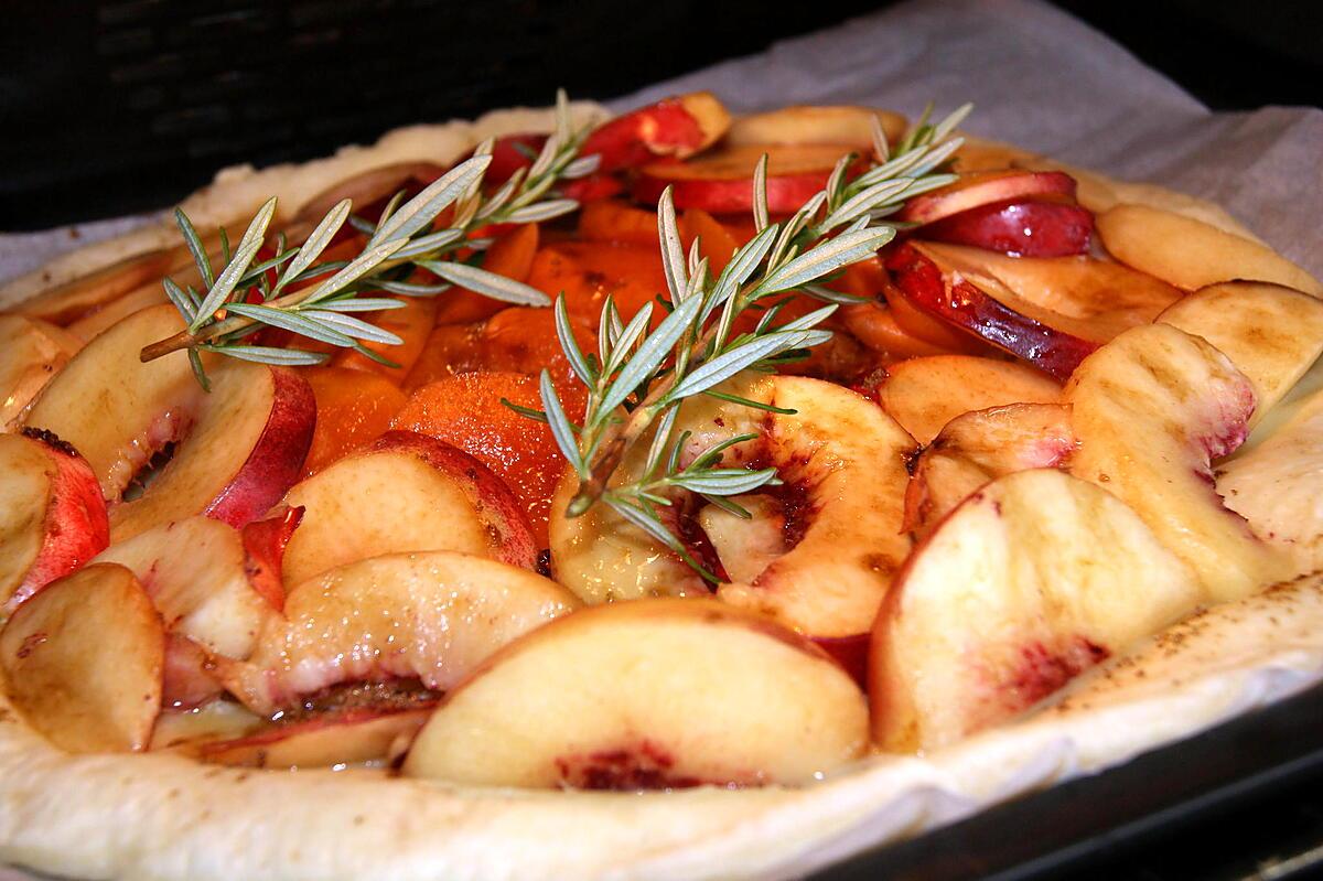 recette Tarte fine aux nectarines et aux abricots façon ch'ti