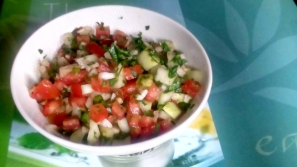 recette SALADE CONCOMBRE ET TOMATE