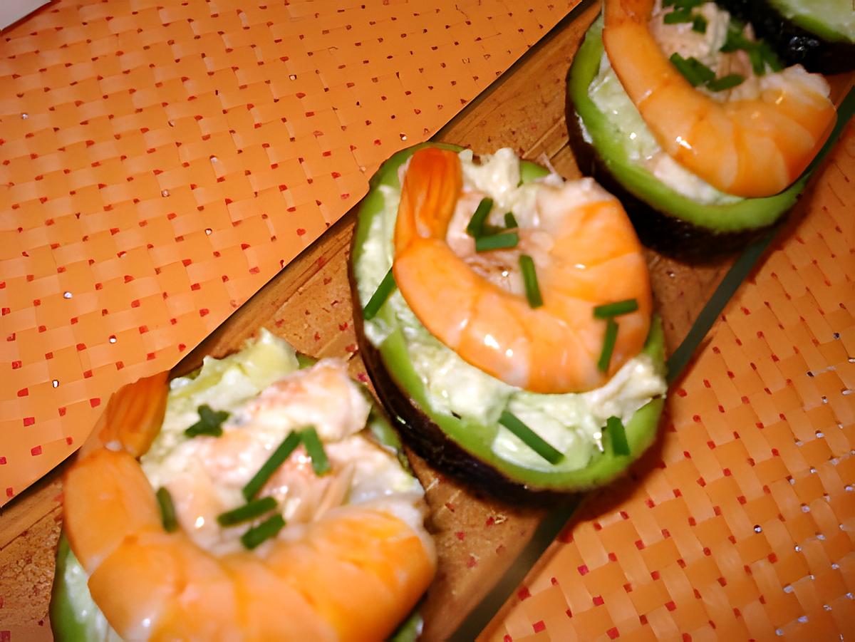 recette Avocats aux crevettes