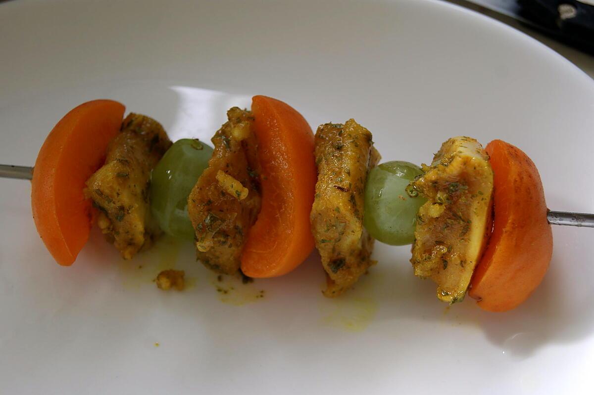 recette Brochettes de poulet marinées