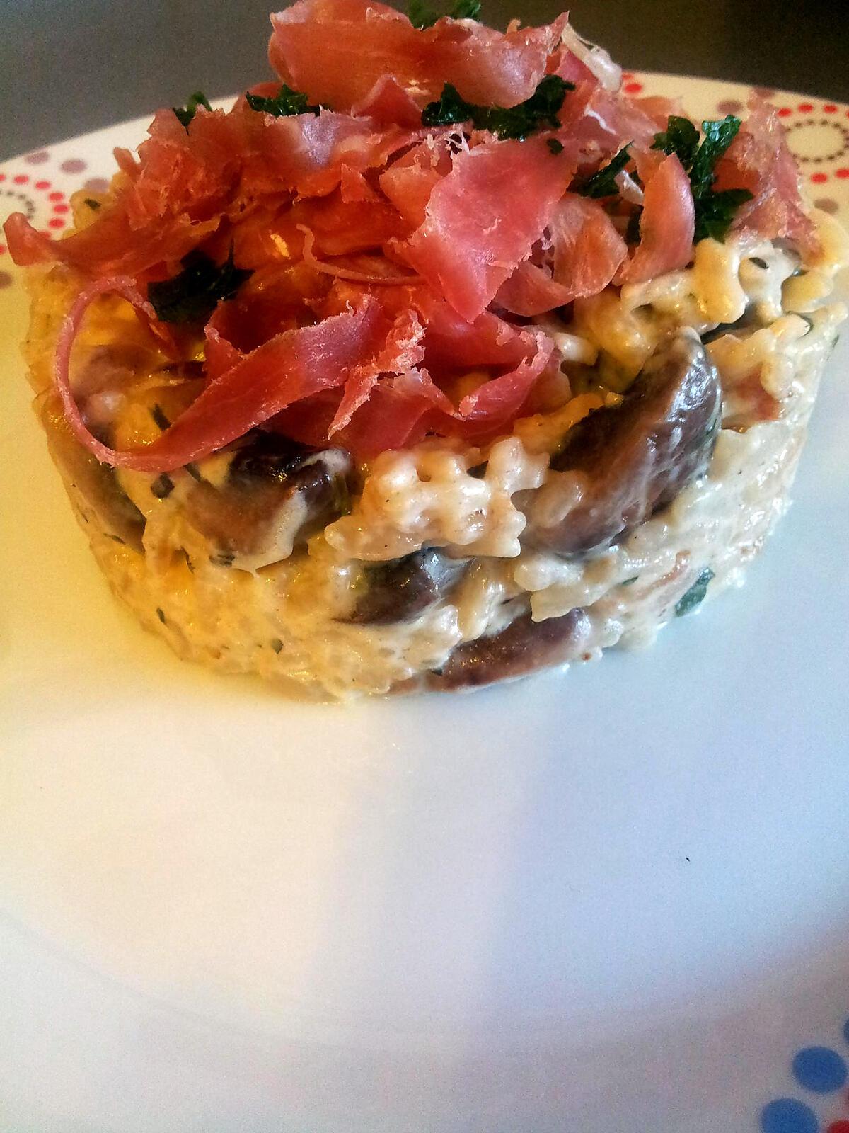 recette Risotto aux champignons et jambon serrano