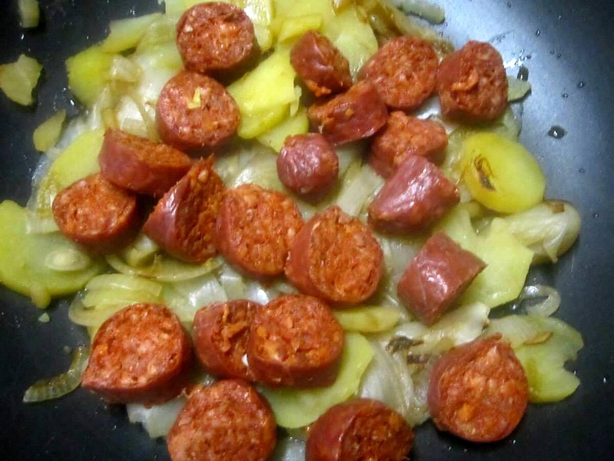 recette Endives au chorizo.