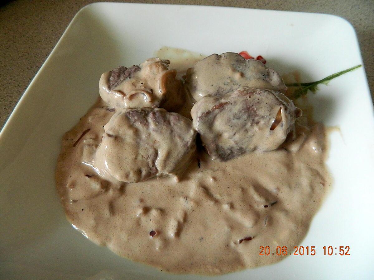 recette Filet mignon sauce vin rouge et moutarde