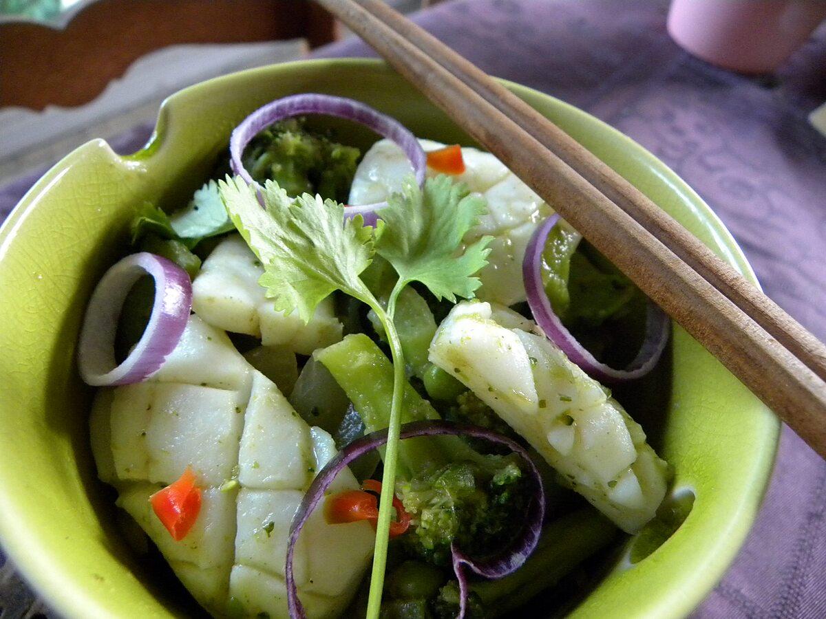 recette Blancs de seiches au Curry vert thaï