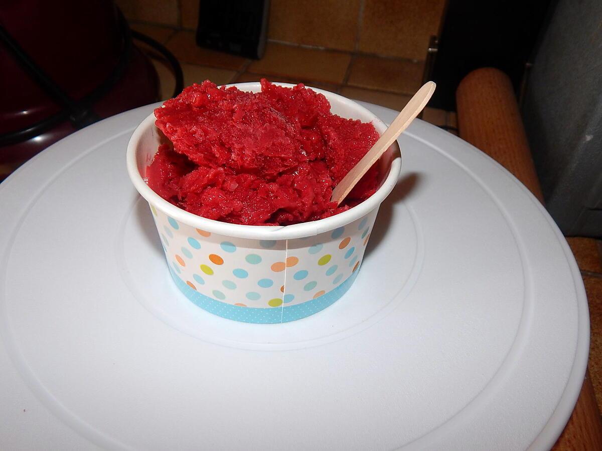 recette Glace à la framboise