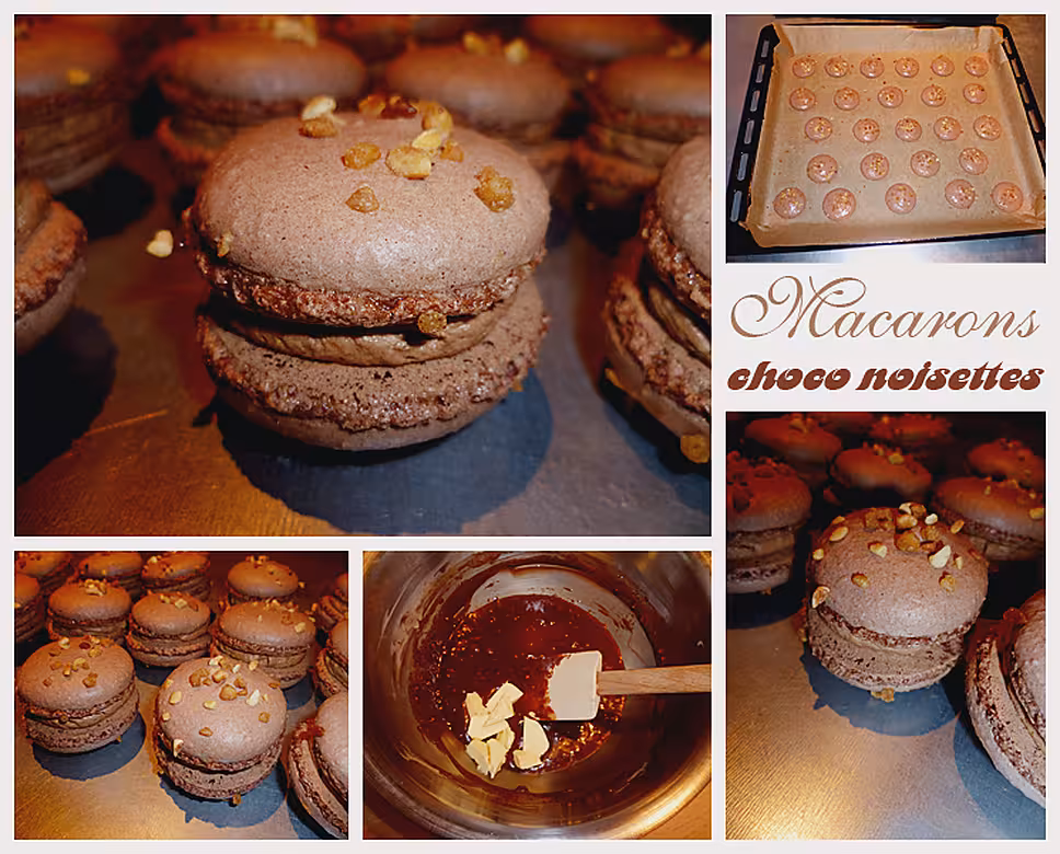 recette Macarons chocolat/noisettes