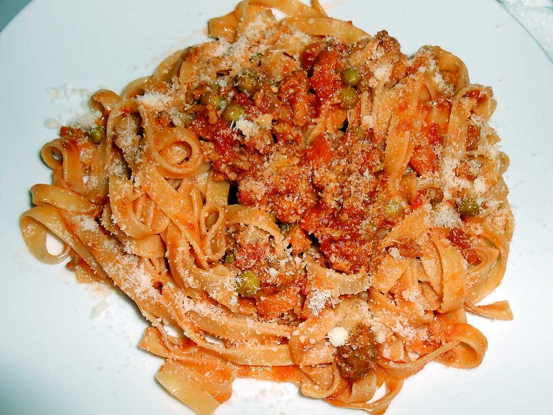 Recette de TAGLIATELLE SAUCE RAGU ALLA SICILIANA