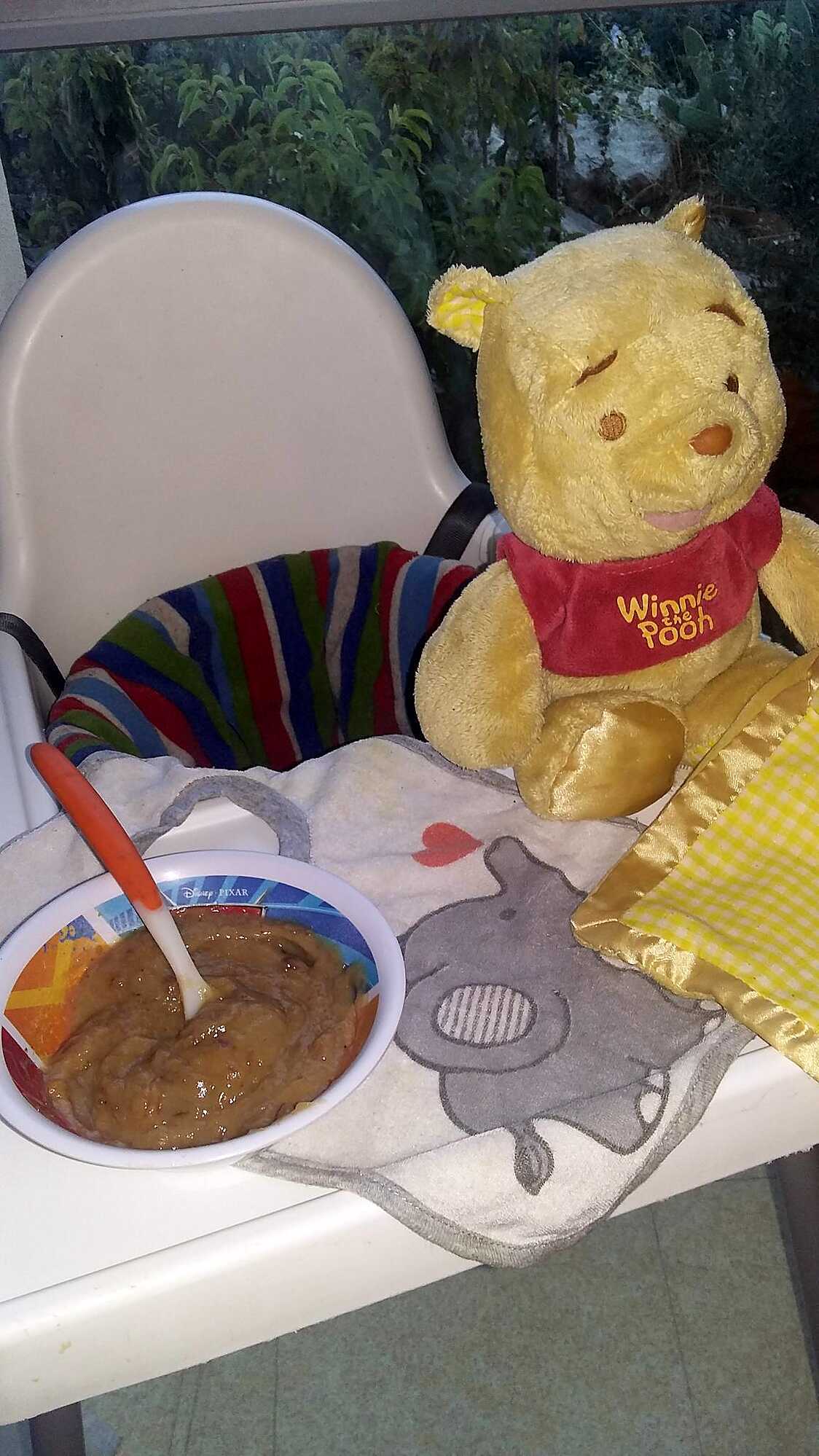 Recette de Compote bébé banane brugnon