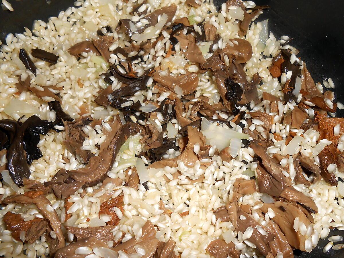 recette RISOTTO AUX CHAMPIGNONS DES BOIS