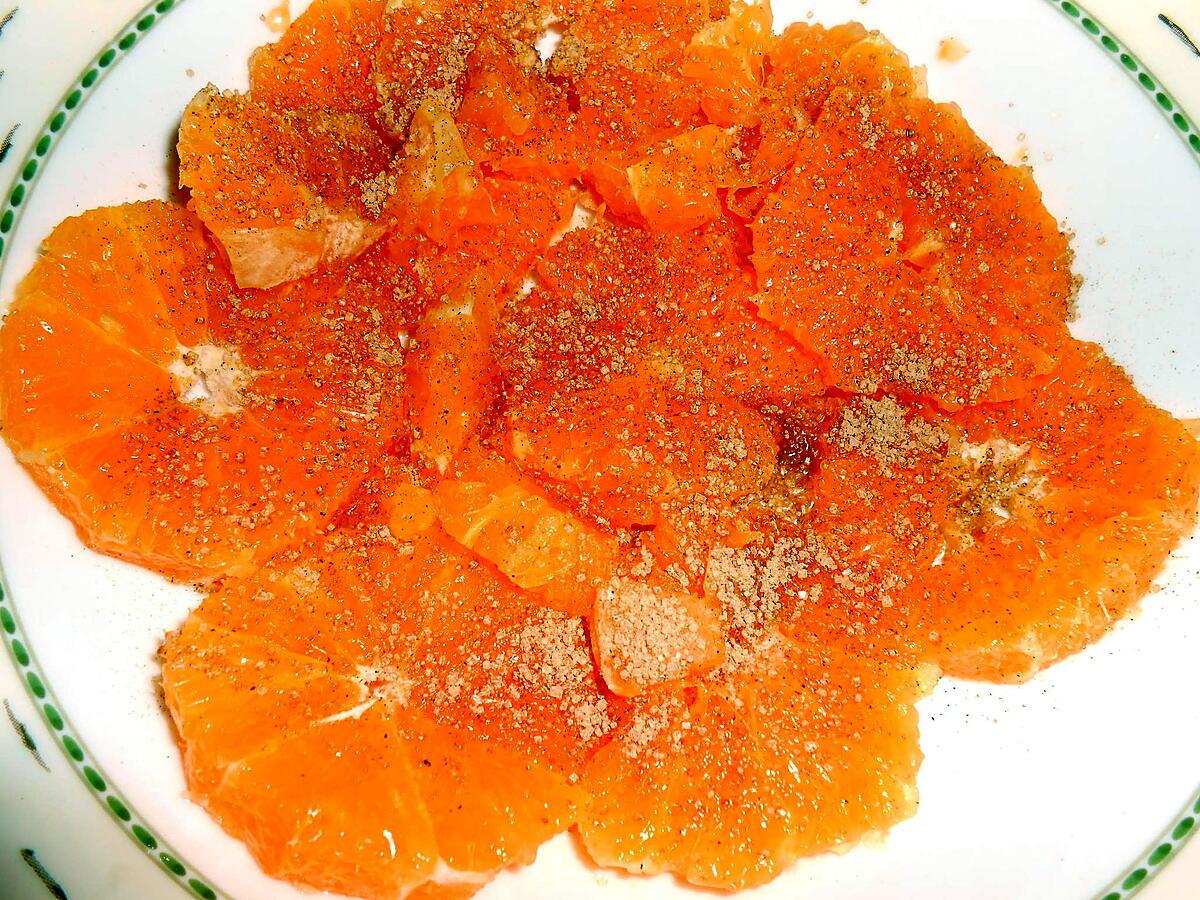 recette SALADE D'ORANGES "D'ETE CORSE"