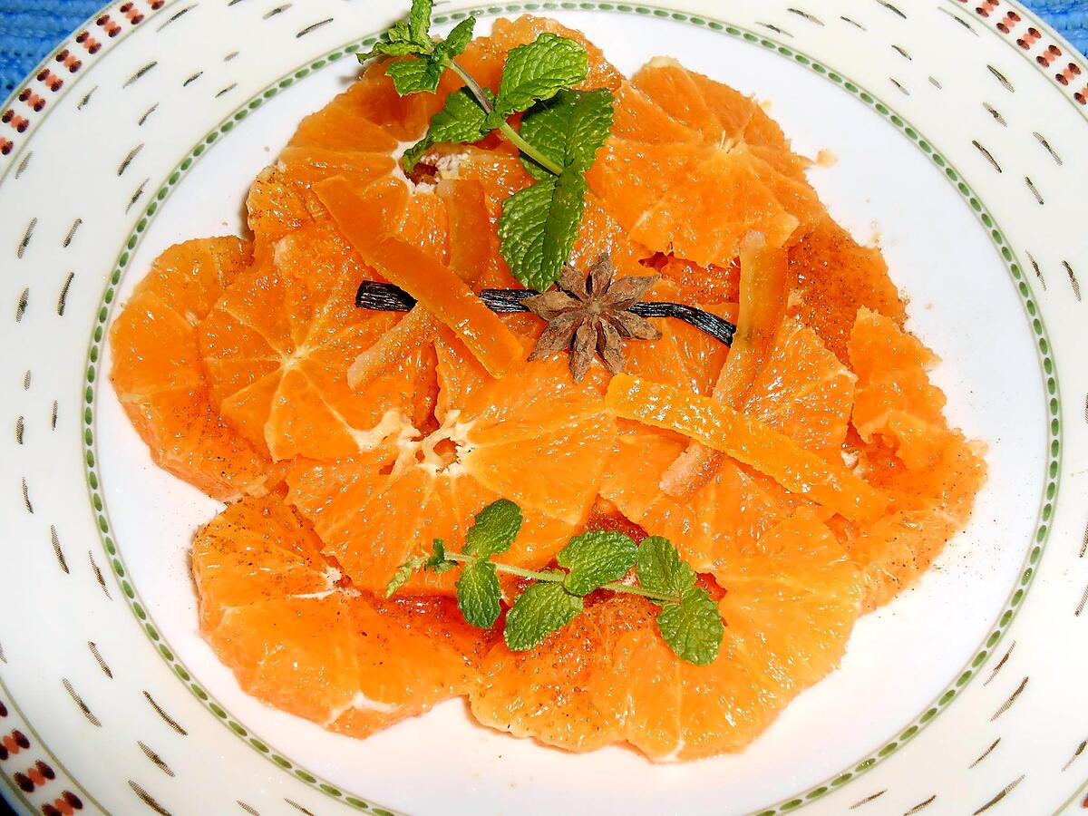 recette SALADE D'ORANGES "D'ETE CORSE"