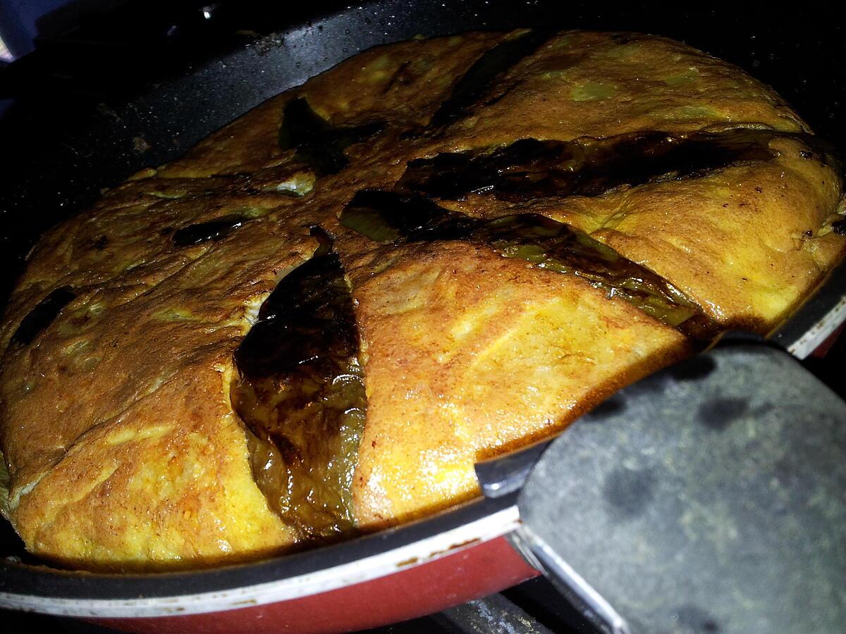 recette Tortilla espagnole aux poivrons frit