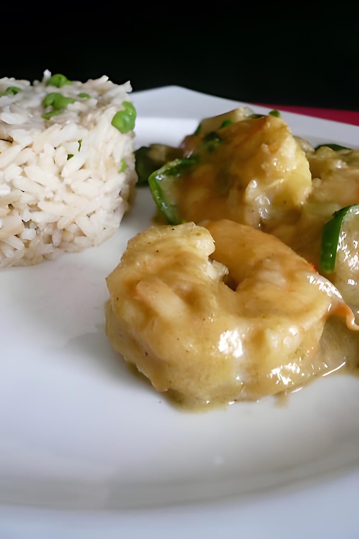 recette Curry vert de crevettes