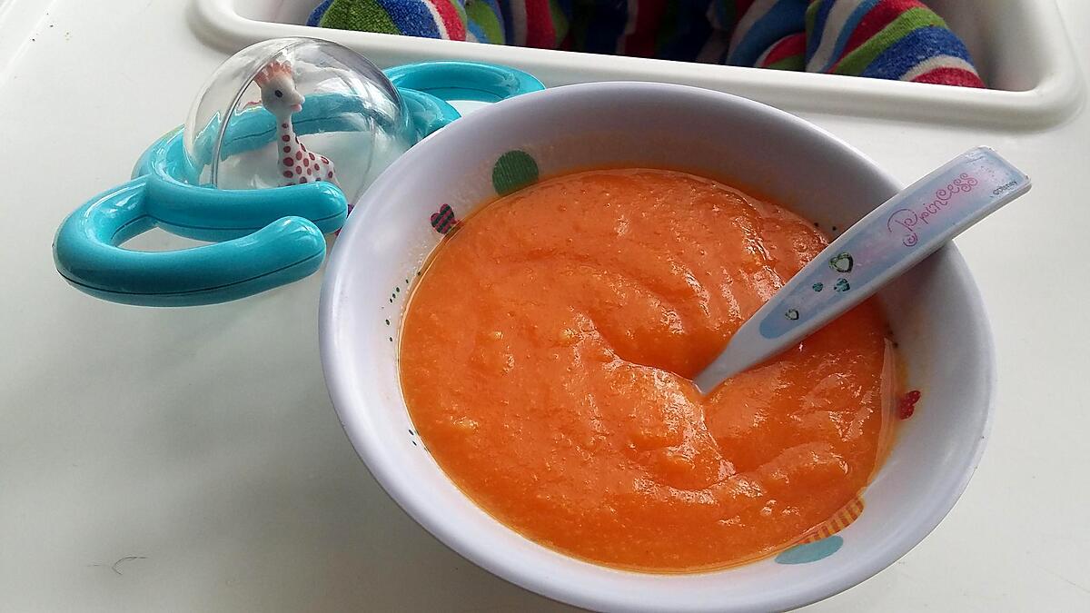 recette Purée bébé carotte polenta maison