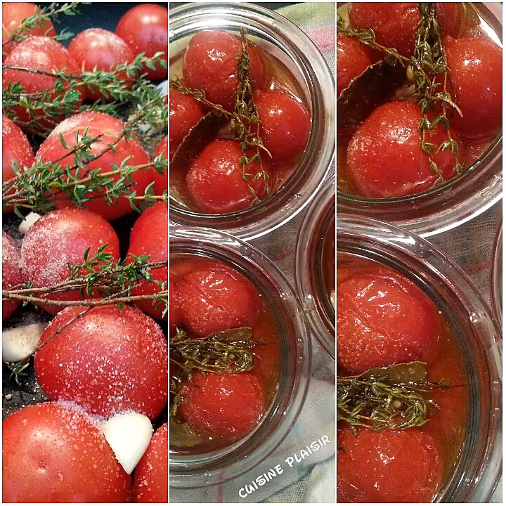 recette Stérilisation de tomates confites