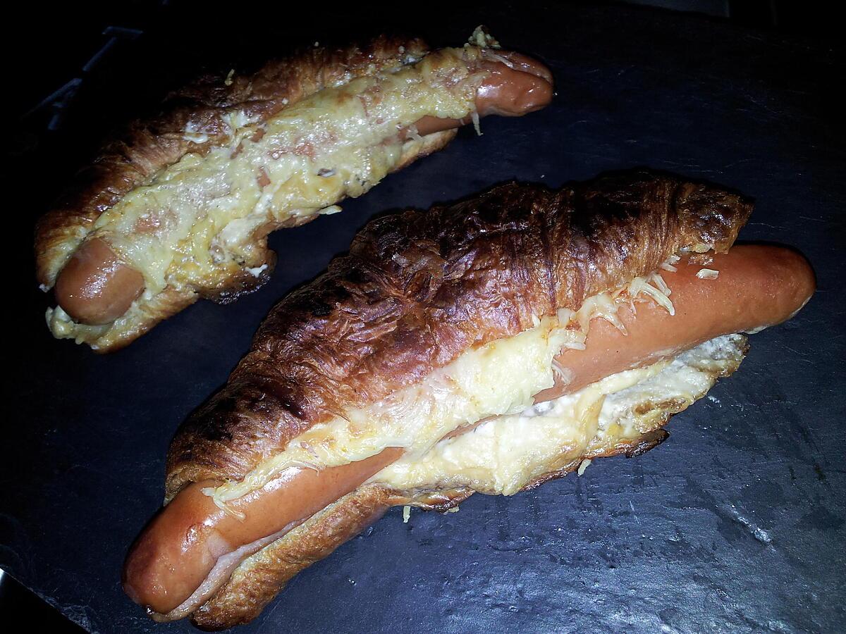 recette Sandwich de croissant façon *hot dog*