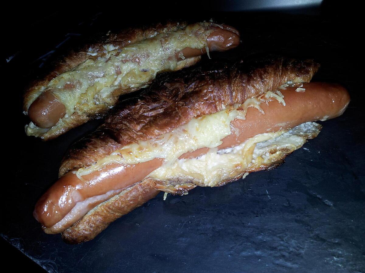 recette Sandwich de croissant façon *hot dog*